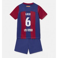 Dětský Fotbalový dres Barcelona Paez Gavi #6 2023-24 Domácí Krátký Rukáv (+ trenýrky)